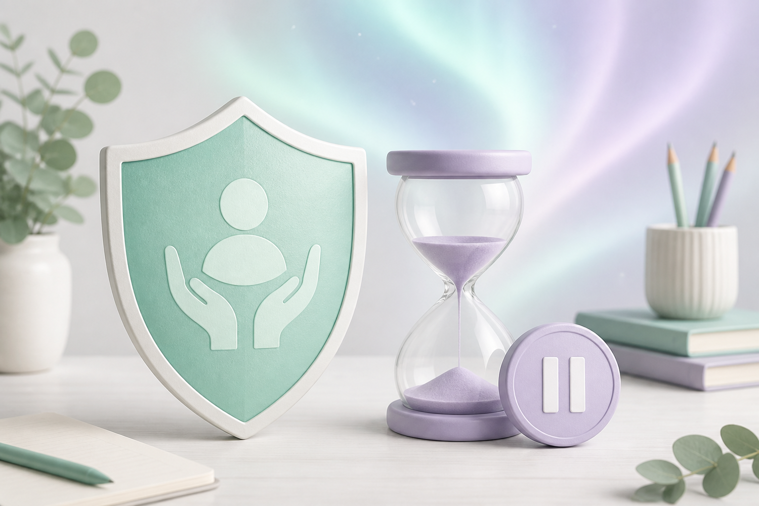 Symbolic protection tools illustration